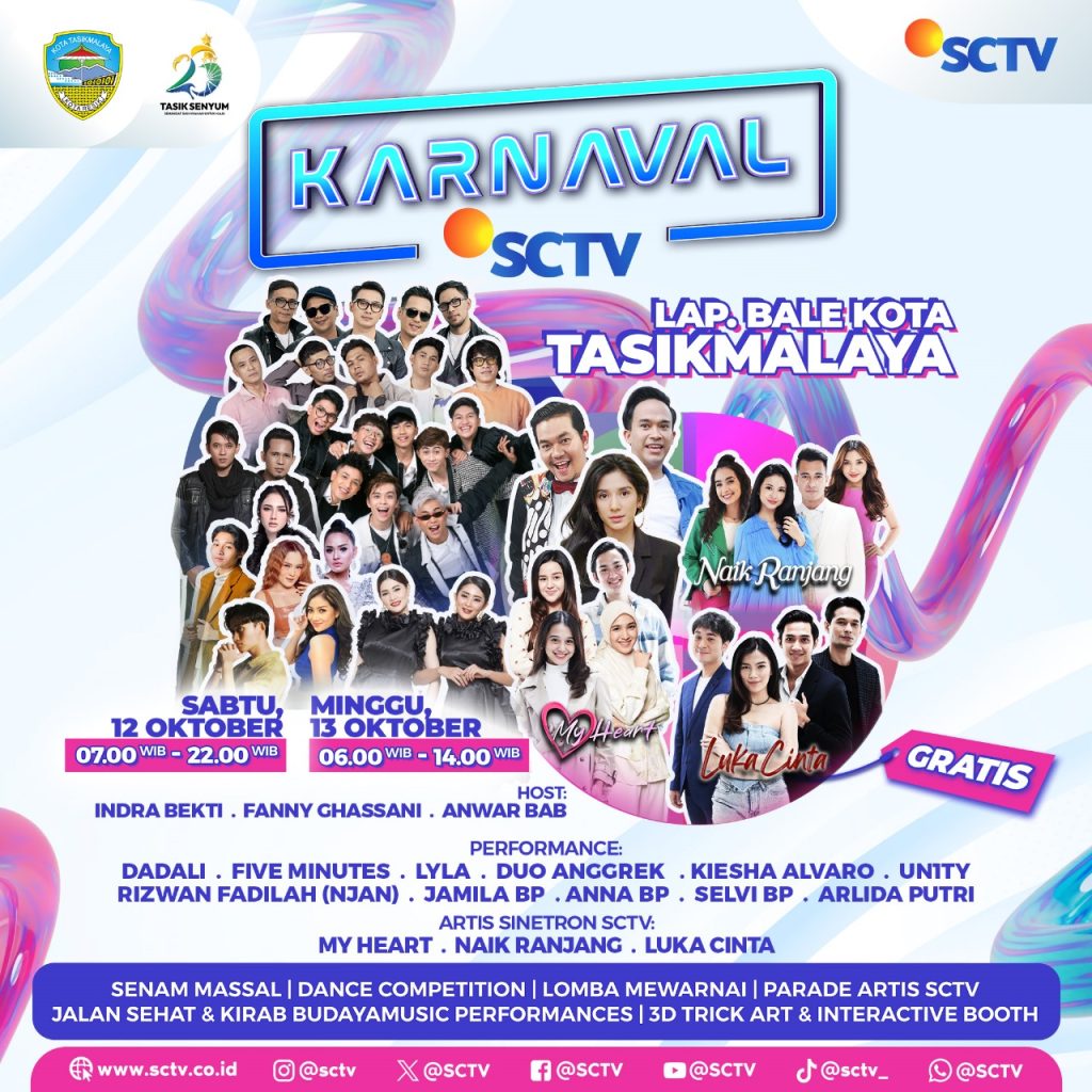Bintang Sinetron SCTV Bersama Sederet Musisi Ternama Tanah Air Meriahkan Kota Tasikmalaya
