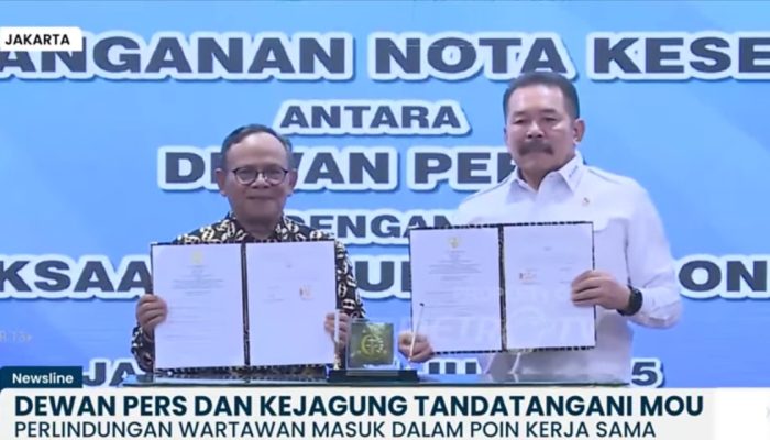 Kejaksaan Agung Teken MoU dengan Dewan Pers, Perkuat Koordinasi dan Perlindungan Wartawan